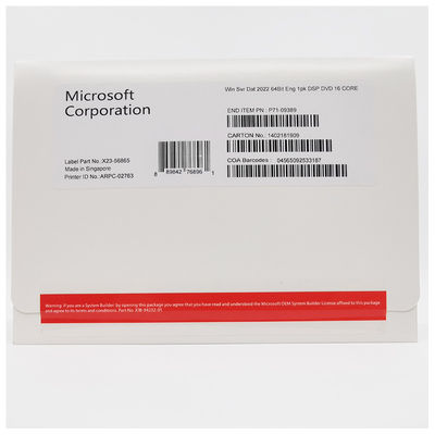 Windows Server 2022 Datacenter OEM (English) ， Hyper-V Virtualization,16-Core License,Data Center & Cloud Solutions
