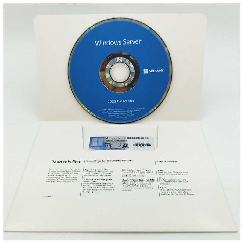 Windows Server 2022 Datacenter OEM (English) ， Hyper-V Virtualization,16-Core License,Data Center & Cloud Solutions