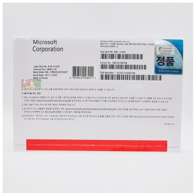 Oryginalny Windows 11 Pro OEM z wsparciem języka koreańskiego