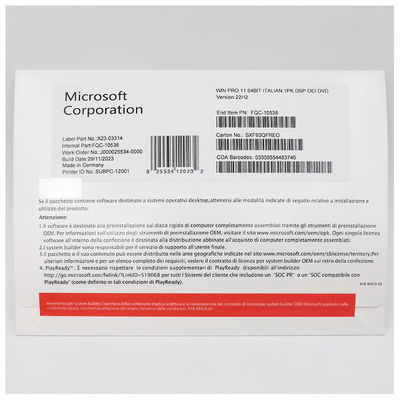 Licencja Microsoft Windows 11 Pro OEM Italian Professional Workstation z BitLocker i Pulpitem Zdalnym