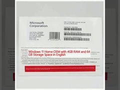 Windows 11 Home OEM z 4 GB pamięci RAM i 64 GB miejsca przechowywania w języku angielskim